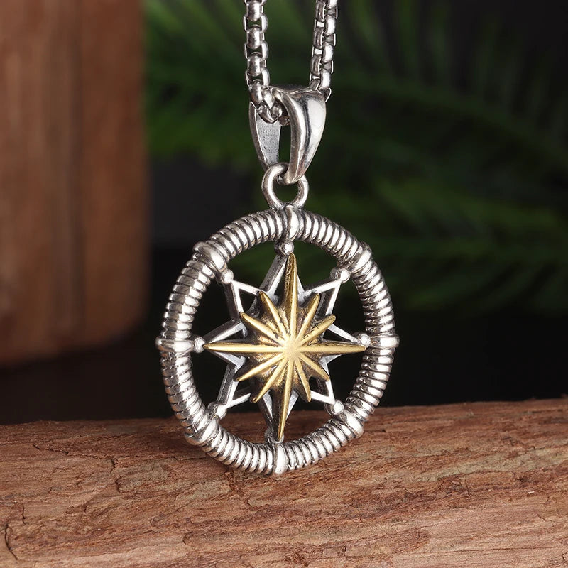 Retro Gothic Blue Evil Eye Protection Pendant Necklace