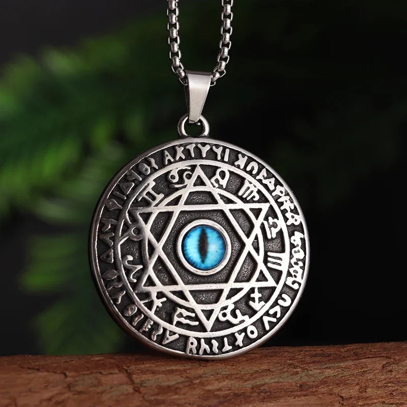 Classic Eye of Horus Pendant Stainless Steel Eye of God Necklace