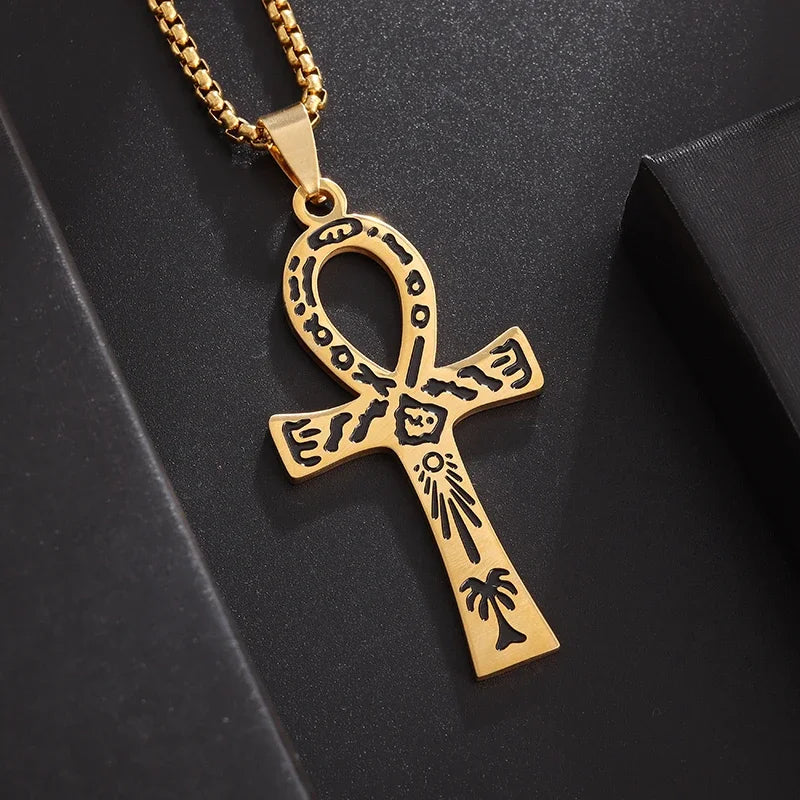 Classic Eye of Horus Pendant Stainless Steel Eye of God Necklace