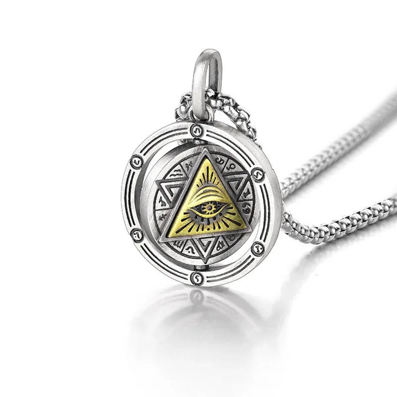 Classic Eye of Horus Pendant Stainless Steel Eye of God Necklace