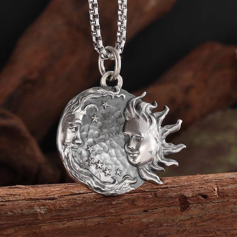 Retro Gothic Blue Evil Eye Protection Pendant Necklace