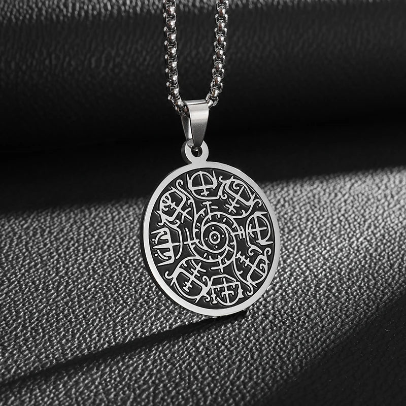 Retro Gothic Blue Evil Eye Protection Pendant Necklace